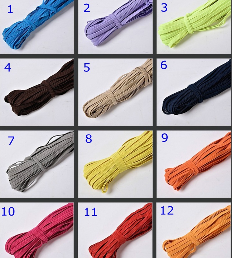 Wholesale High Quality More Colors 6mm Elastic Ribbon for Accessory