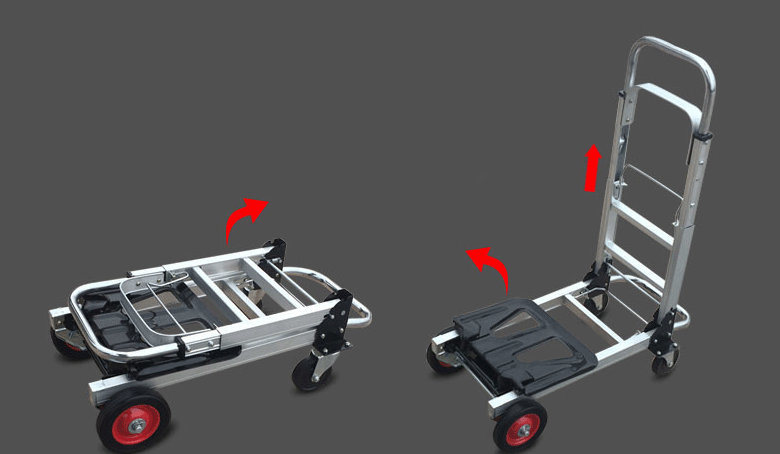 2 in 1 Aluminum Hand Truck 200kgs Capacity Hand Truck Dolly Convertible Hand Truck Utility Cart Esg10155