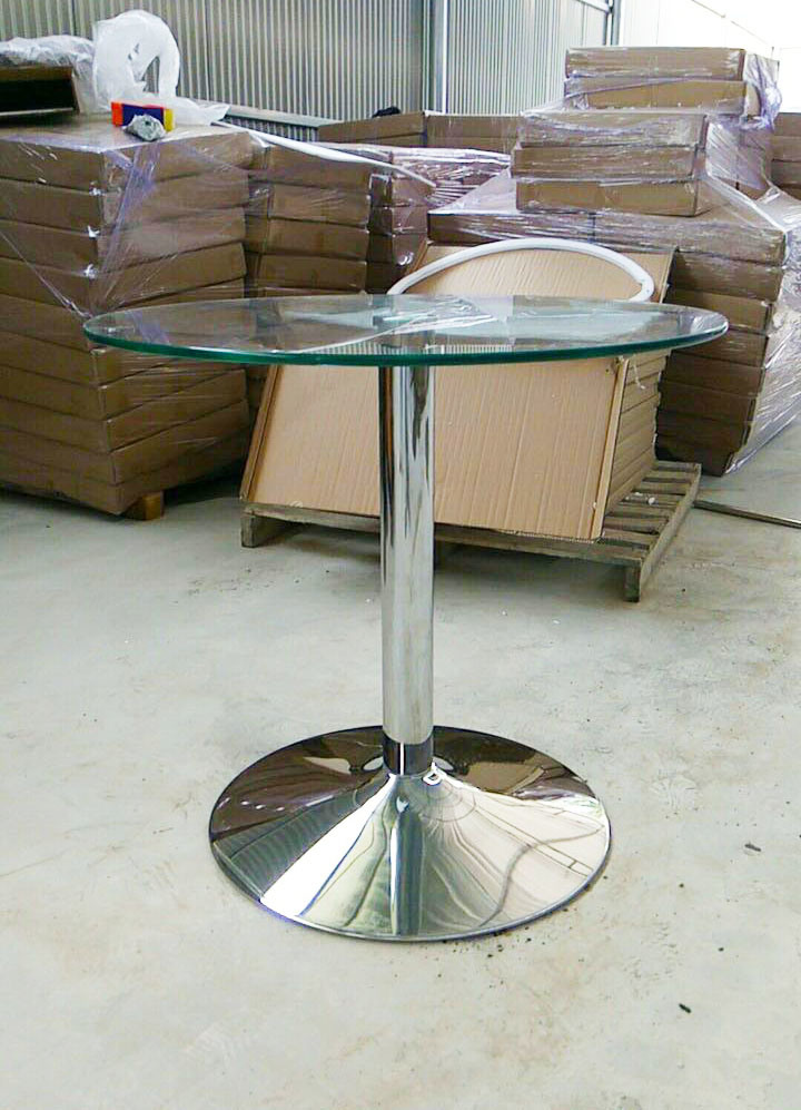 Hight Quality Coffee Glass Table with Stainless Steel Leg