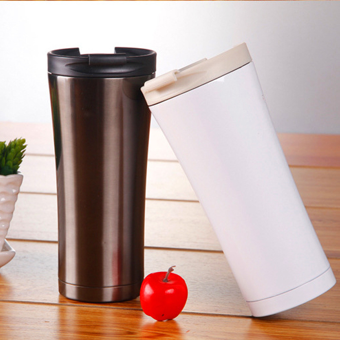 16oz Insulated Stainless Steel Coffee Thermos Vacuum Coffee Cup Leak Proof Coffee Cup Travel Cup
