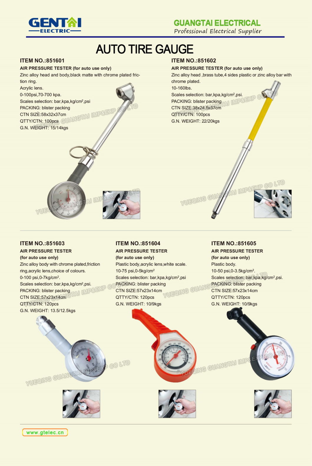 Digital Pressure Gauge Car Tire Gauge for Gift with 4 in 1 Function (851201)