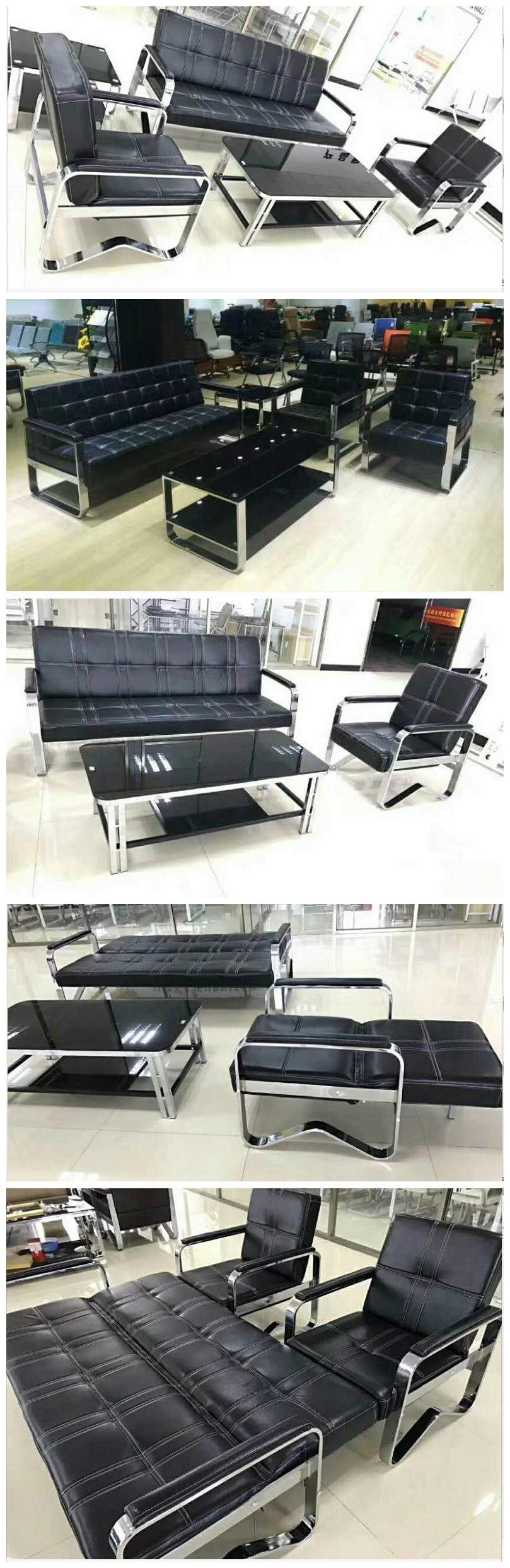 Comfortable Waiting Room Combination Corner Leather Sofa