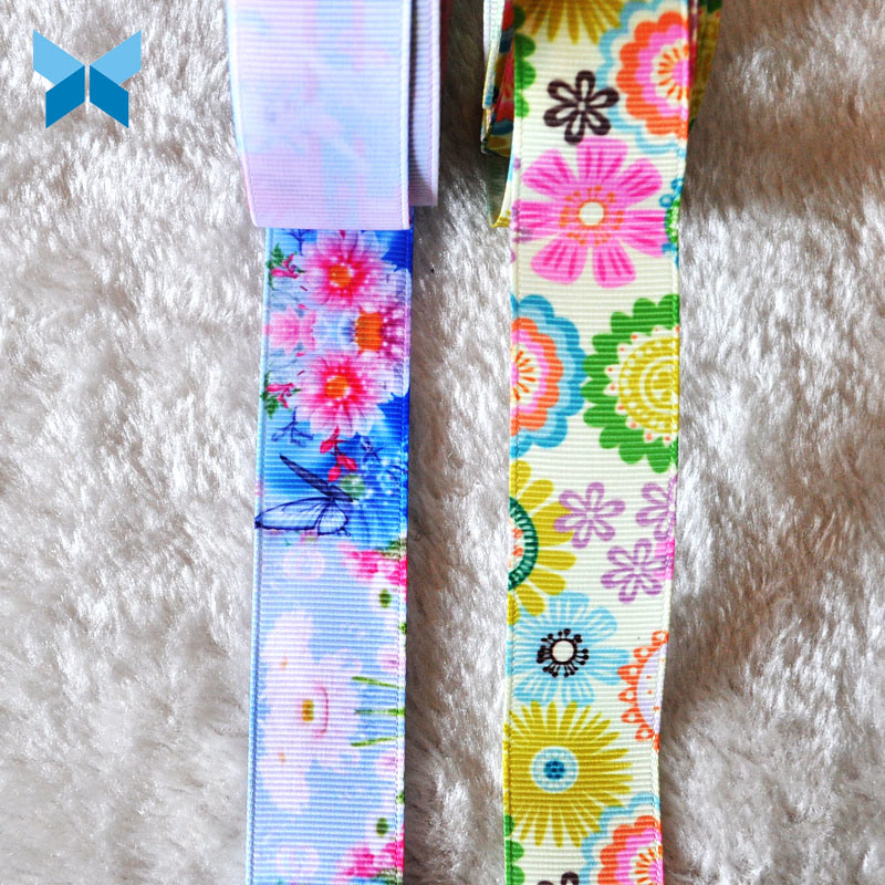 Wholesale Personalized Ribbon Stretch Printed Cartoon Grosgrain Ribbon