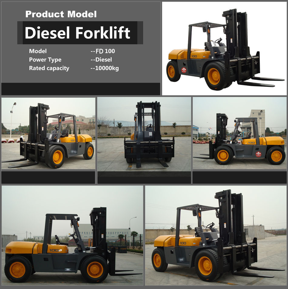 10 Ton Diesel Forklift Truck with Cabin