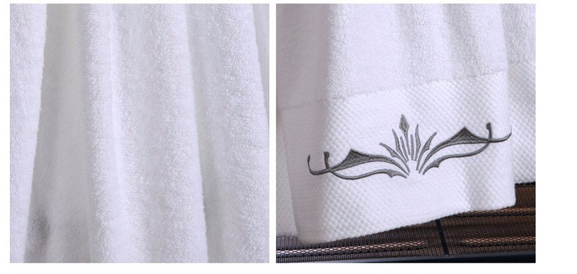 100% Combed Cotton Hotel Towels White Quality Towel for Bathroom