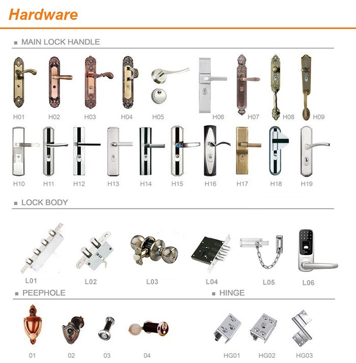 Fashion Design Sliding Door Metel Double Glazing Aluminum Door &Window: D-Shap Handle Lock