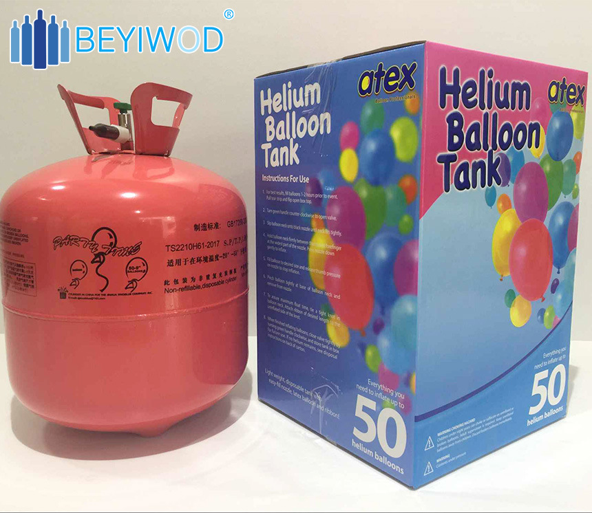 13.4L 22.4L Disposable Low Pressure Helium Cylinder for Filling Inflatable Balloon