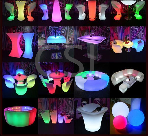 16 Colors Remote Control Rechargeable LED Bar Table