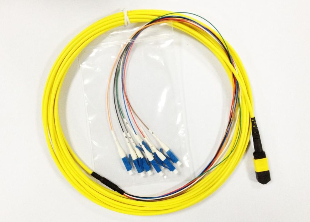 24 Fiber Cores MPO to LC Multifiber Distribution Fiber Optical Patch