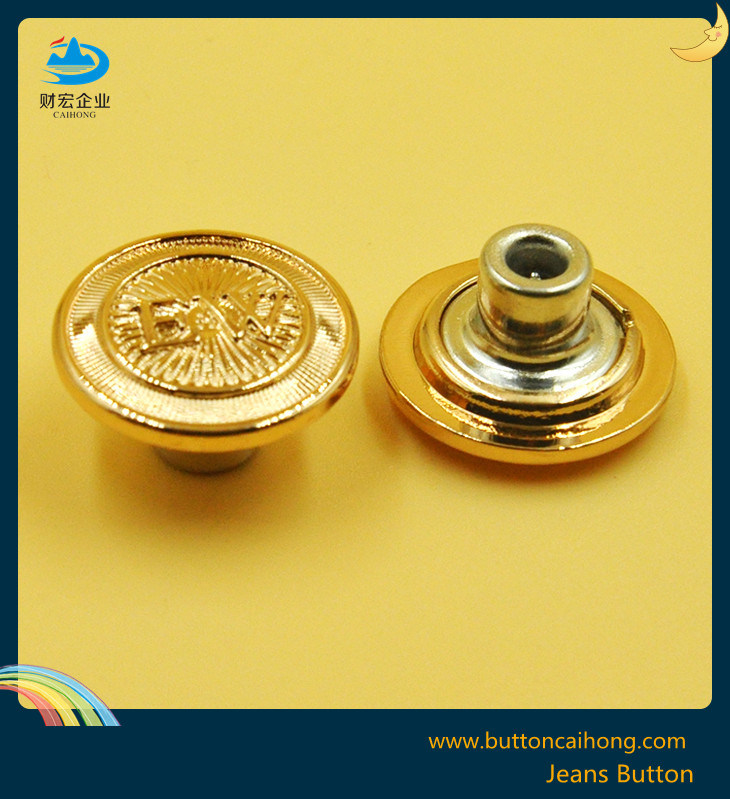 Embossed Logo Buttons in Bulk Zinc Alloy Jacket Buttons