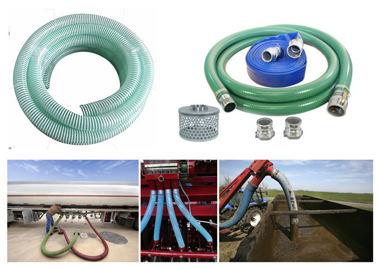 High Pressure PVC Spiral Helix Water Oil Suction Delivery Discharge Pipe Hose
