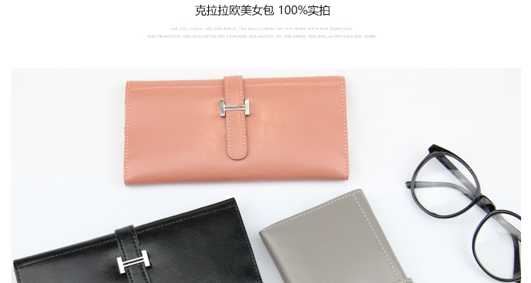 No MOQ Brand Genuine Leather Women Fashion Female Candy Color Purse Lady Multi-Function Zipper Clutch Wallet as Small Accessory for Wholesale (BDX-171003)