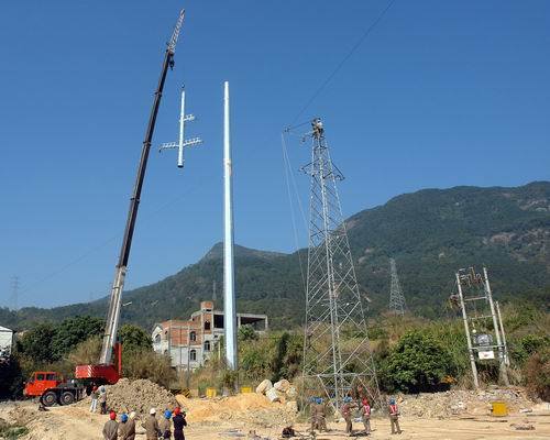 Hot DIP Galvanized Steel Electric Power Pole