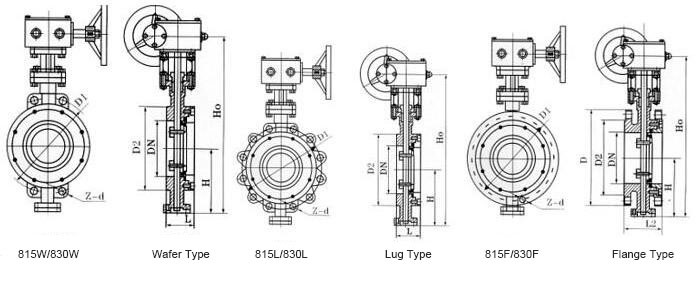 API609 Triple Offset Flanged End High Performance Bi-Direction Butterfly Valve (GAD343H)