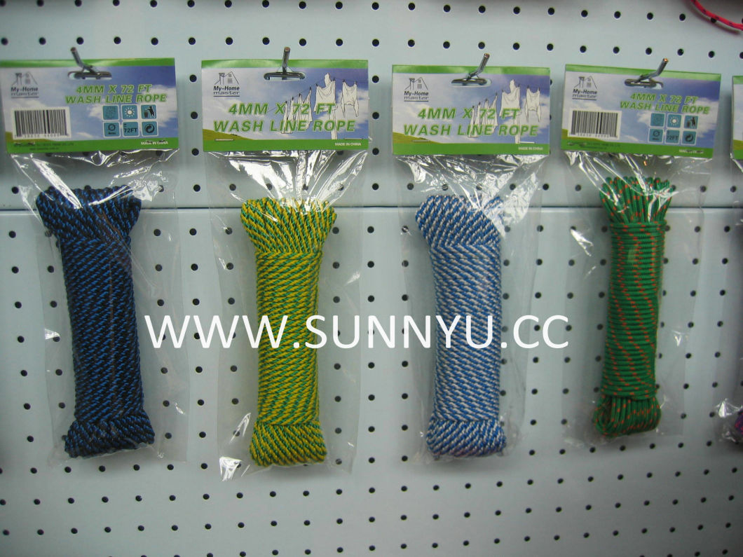 Customized Strong Colored Plastic Solid Braided Rope