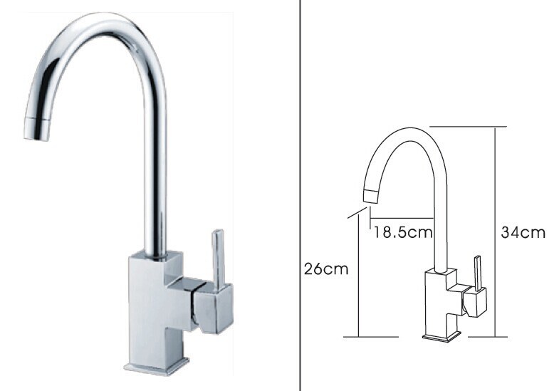 Australia Standard Watermark and Wels Approved Chrome Round Shape Silver Kitchen Sink Tap (HD4238)