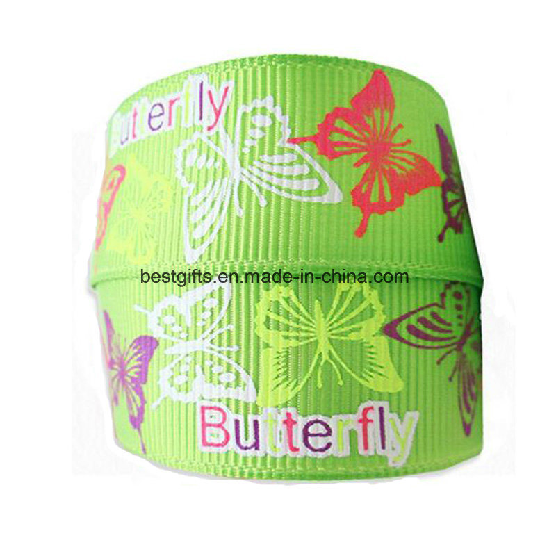 Custom Color Polyester Printing Grosgrain Stain Ribbon for Wedding