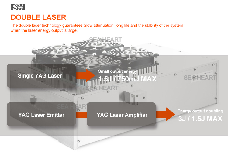 Dual-Pulsed Picosecond Q Switch ND YAG Laser with Lens Array