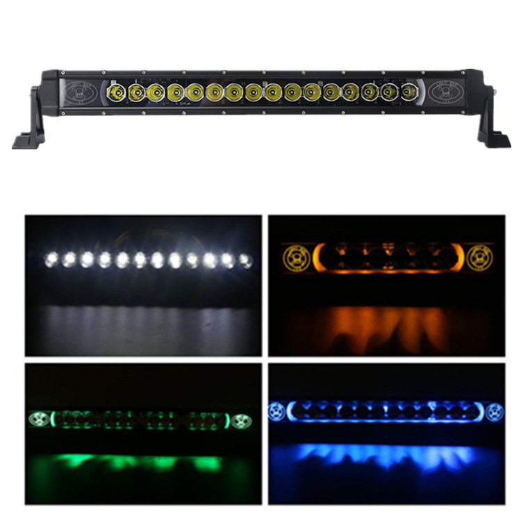 New Product! ! 150W Single Row Light Bars Car Truck Motorcycle Accessories LED Offroad/Tractor Auto LED Light Bar with Skull