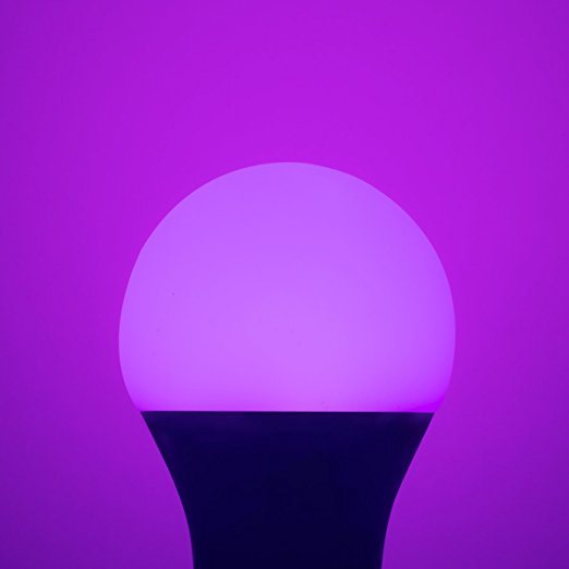 LED Purple Light Bulb 40W Equivalent Purple LED Chips A19 5W Light Bulb with E26 Base