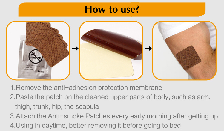 Chinese Herbal Extract No Side Effect Puce Anti Smoke Nicotine Patch