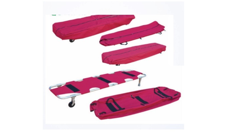 High Quality Aluminum Alloy Ambulance Folding Rescue Strecher with Funeral Bag