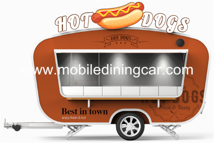 Mobile Fast Food Cart Street Style Food Truck Snack Vehicle for Sale