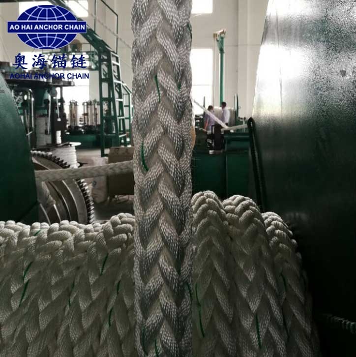 ABS/BV/Lr/ Certificate 36mm 8 Stain Core, Plaited Braided Chemical Fiber Ship Mooring Rope