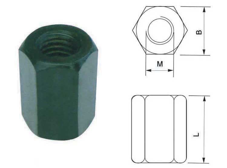 M30 Deluxe Steel High Hardness DIN6334 Coupling Nut