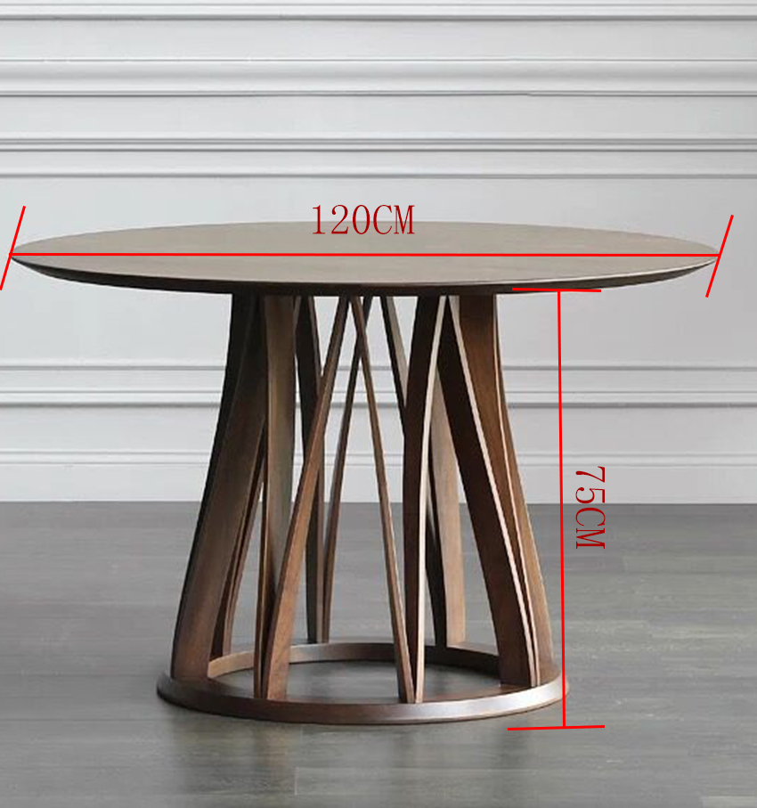 2018 New Solid Ash Wood Round Dining Table