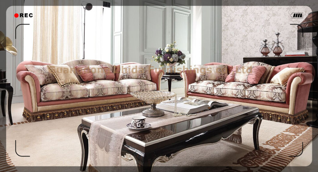 Classical Fabric Sofa for Traditional Home Living Room S6950