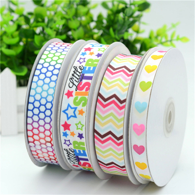 2cm Wide High Quality Pattern Grosgrain Ribbon for Gift Packing