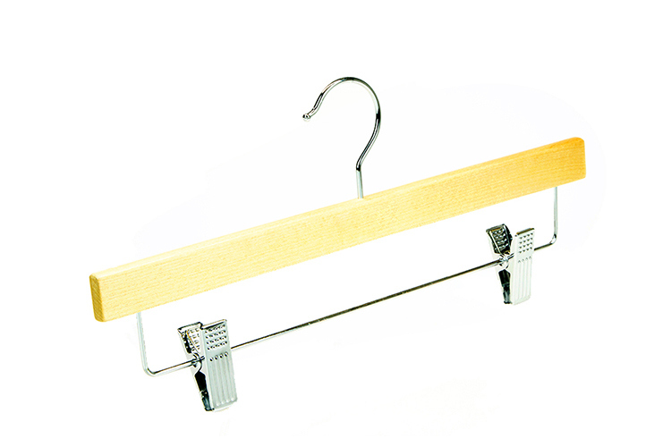 Wooden Pants / Trousers / Skirts Hanger with Metal Clips