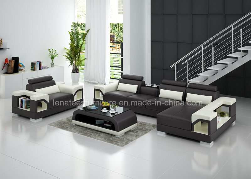 G8010e New Model Leather Sectional Sofa