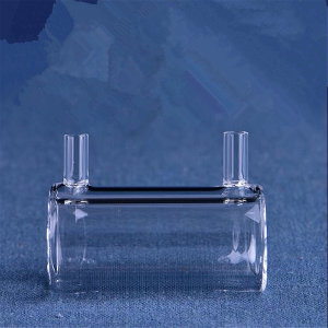 Customize Double-Deck Flow Quartz Cell Cuvette with Short Tube