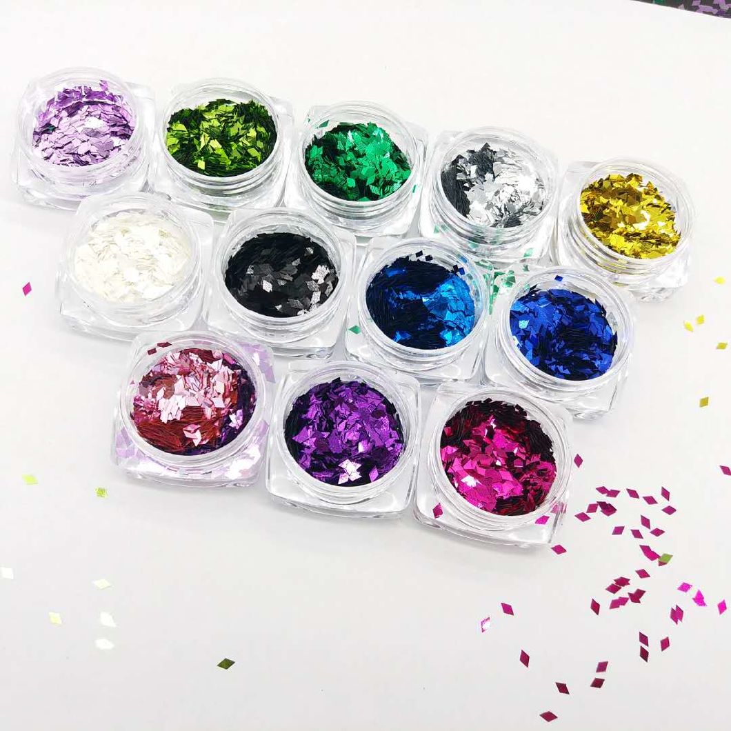 2mm Diamond Glitter for Nail Art and Nail Beauty 12 Colors in 1set