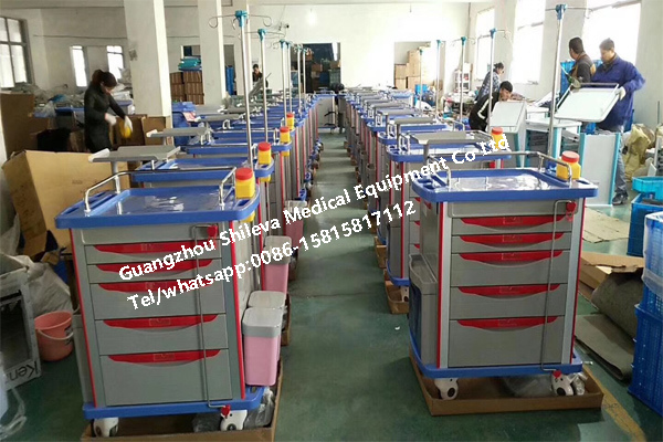 Emergency Cart Endoscopy /EKG ECG /Utrasound /Patient Monitor Trolley