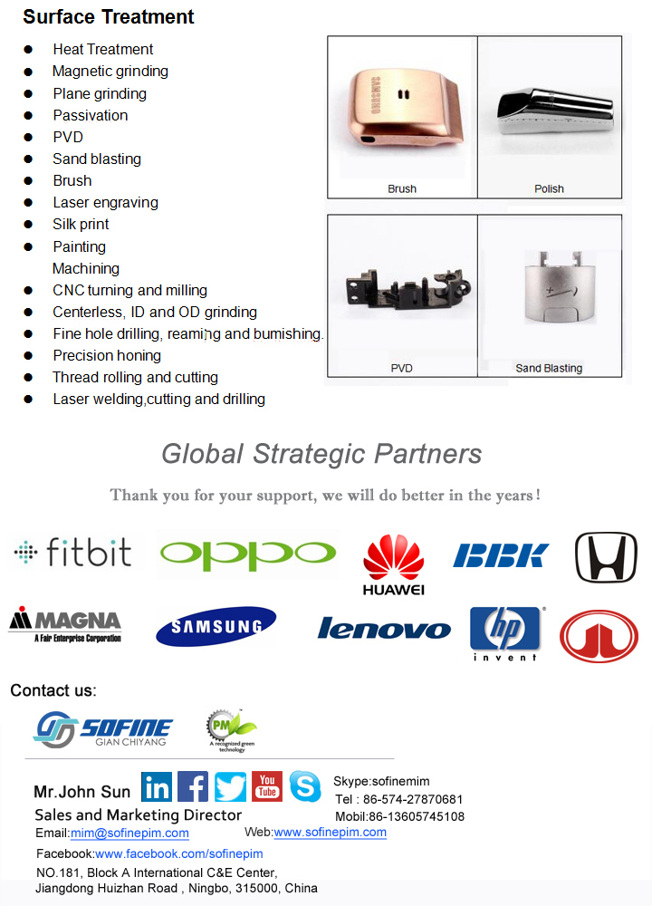 Powder Metallurgy Auto Parts for High Precision Metal Injection Molding Parts Used in Air Bag Restraint System