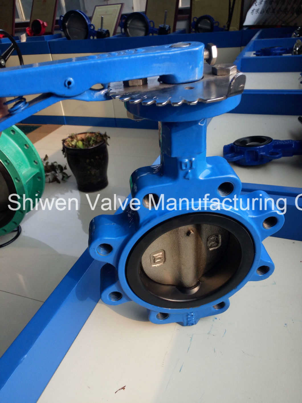 Ductile Iron Lugged Type Butterfly Valve with Gear Actuator