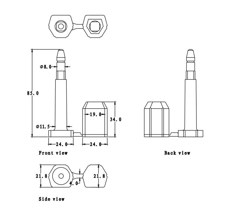 Tl1003 Security Truck Seal Bolt Seal with Bar Code