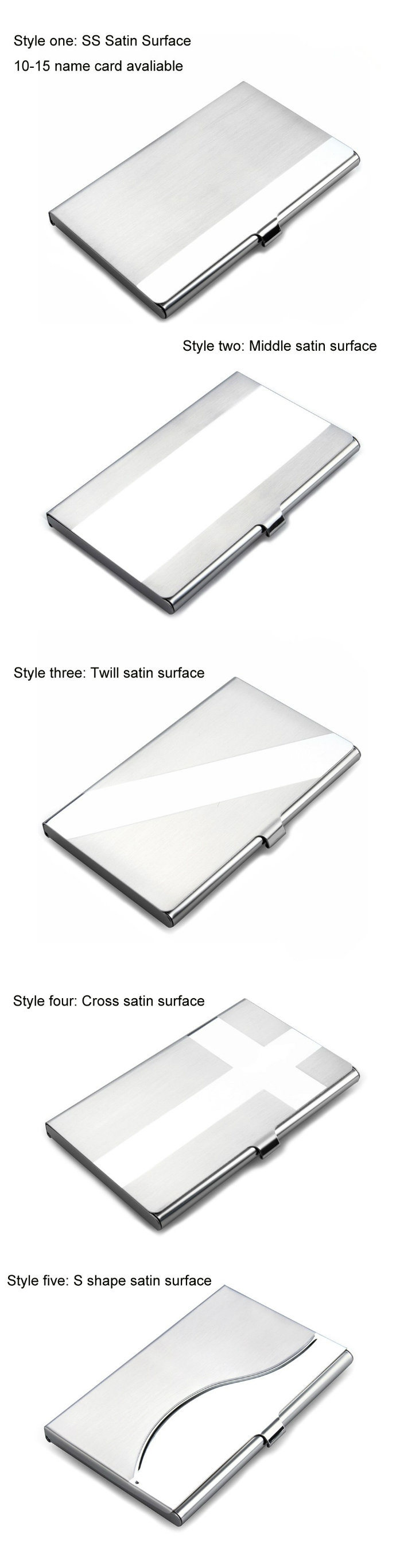 Hot Sell Promotional Stainless Steel Business Name Case Cardholder