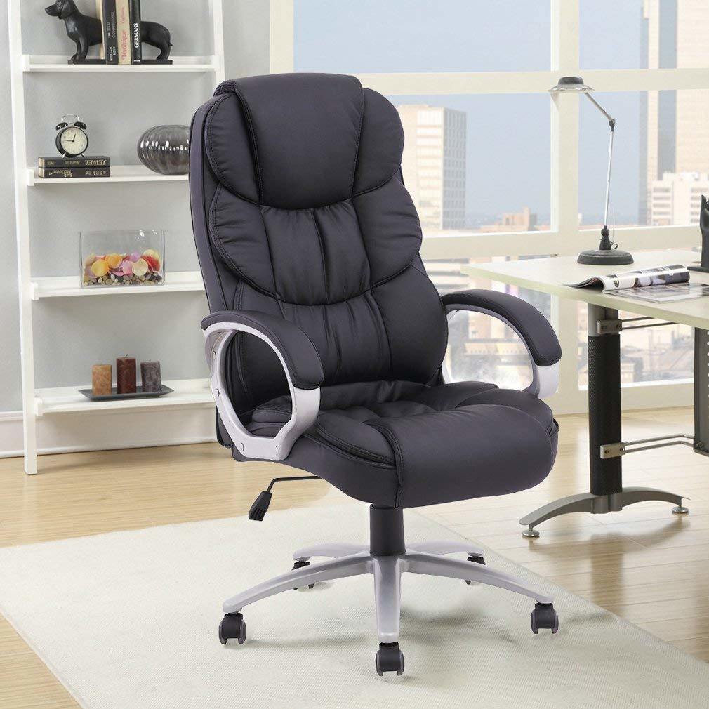 Best Office Furniture Ergonomic PU Leather High Back Office Chair (LSA-014BK)