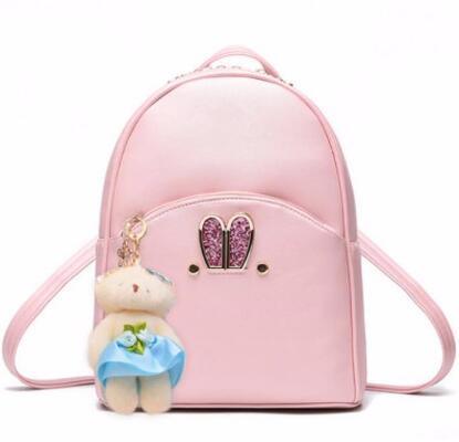 Leisure Fashion Leather Travel Bags Unique Satchel Shoulder School Rucksack Backpack for Women's Girls