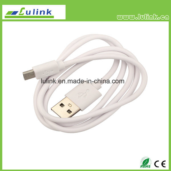 Portable Data Charge Black White Micro USB Cable