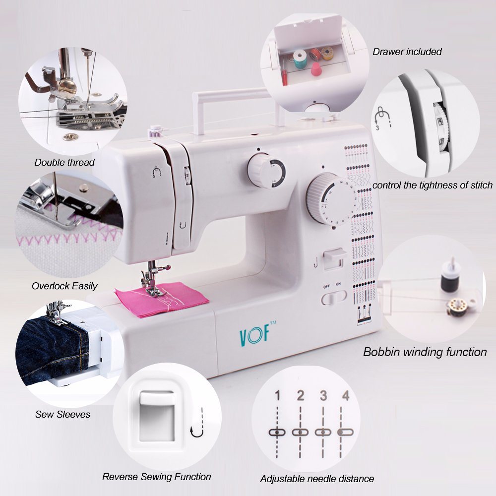 Fhsm-705 Mini Hand Automatic Interlock Sewing Machine with 59 Stitches