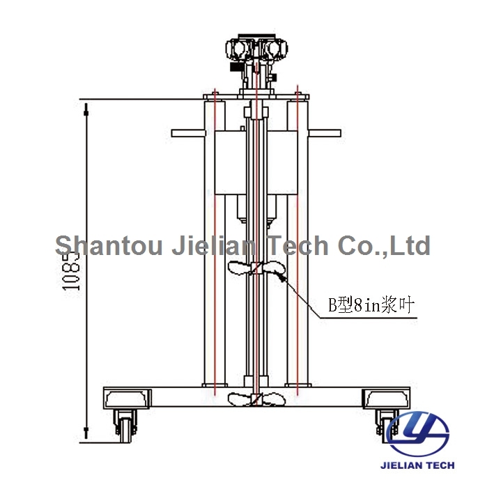 1000u High Quality 0.33HP Mixing Oil Paint Printing Ink Air-Operated Mixer