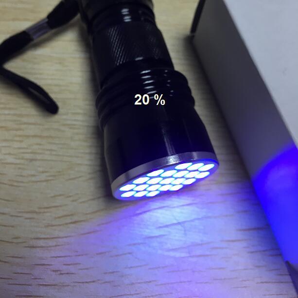 21 LED UV Flashlight Ultra Violet 395nm Blacklight Torch Lamp