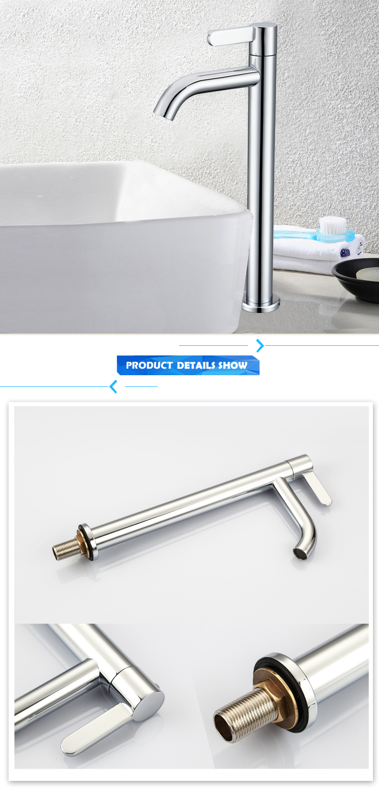 Single Lever Handle Single Stage Basin Faucet Taps Mixer From High Quality Factory