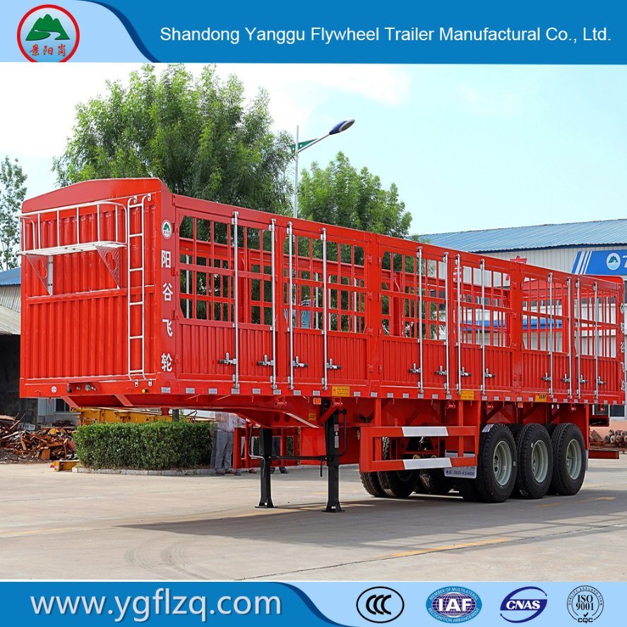 3 Axle Side Wall Trailer Fence Cargo Truck Grid Positions for Semi-Trailer 50t