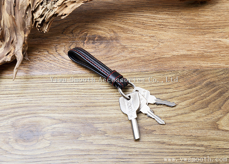 Custom PU Leather Key Chain Metal Steel Key Ring Accessories